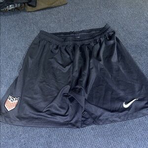 Nike Black Sports Shorts with USA Emblem